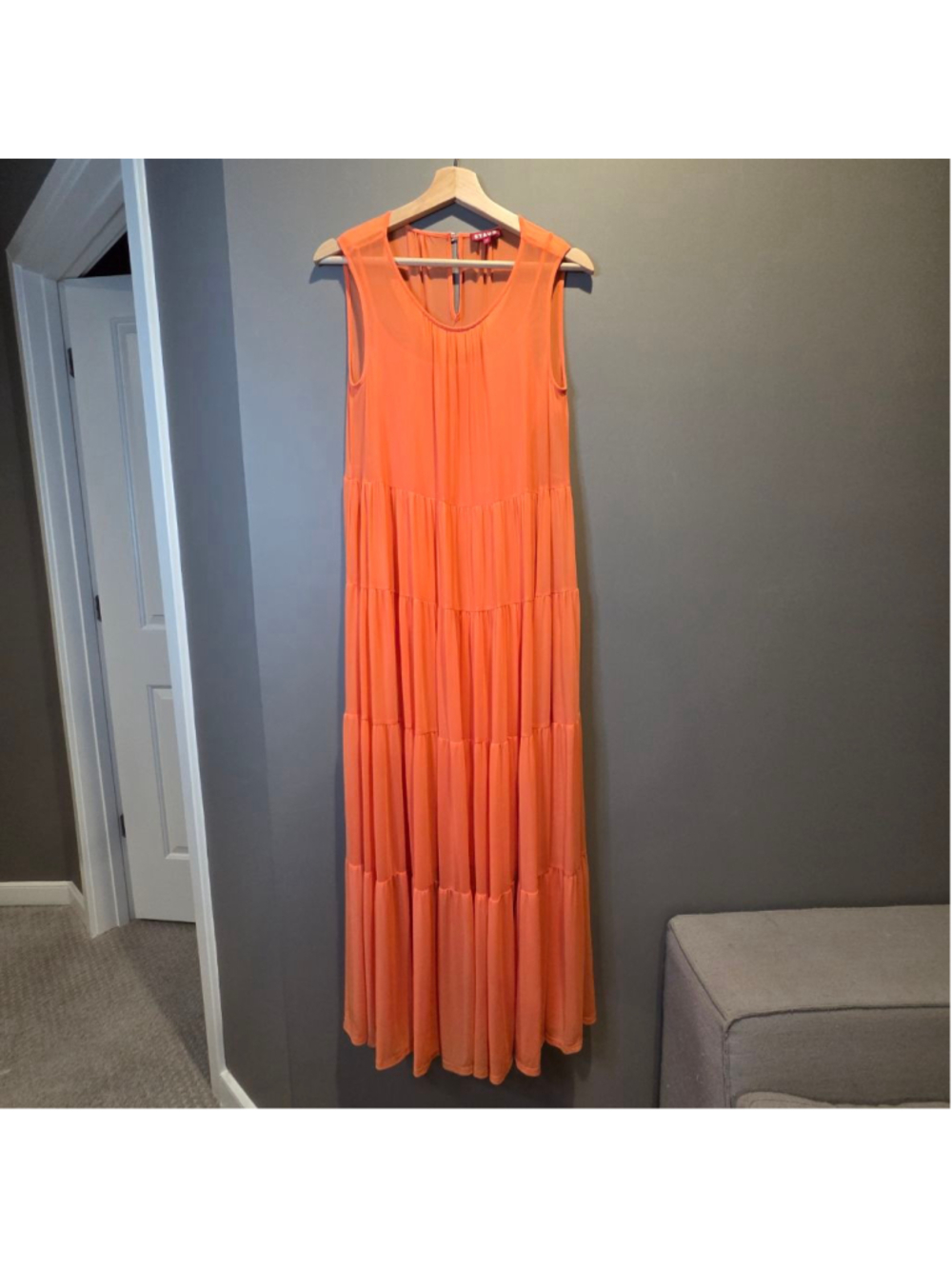 Staud Tiered Maxi Dress Extra Small